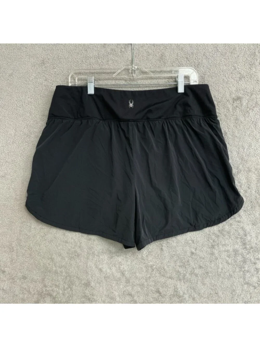 Spyder Active Women's XL Black Athletic Shorts With Liner Nylon & Spandex J2057 - Picture 5 of 11